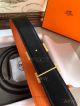 AAA Grade Hermes Reversible Orange And Black Leather Belt - Brushed Gold H Buckle (7)_th.jpg